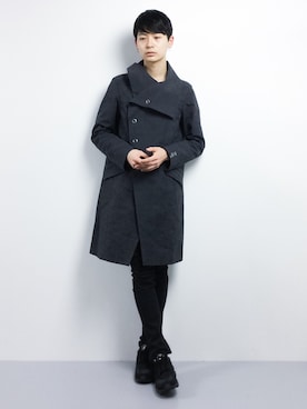 「SHAREEF（シャリーフ）のアイテム（ジャケット/アウター）」を使った、Yさん（メンズ・184cm）の冬コーディネート