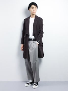 「SHAREEF（シャリーフ）のアイテム（ジャケット/アウター）」を使った、Yさん（メンズ・184cm）の冬コーディネート