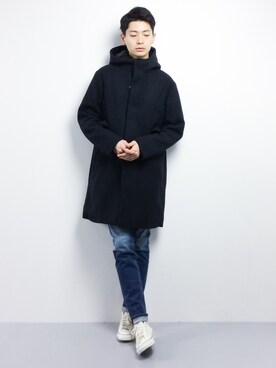 「GLOBAL WORK（グローバルワーク）のアイテム（その他アウター）」を使った、Yさん（メンズ・184cm）の冬コーディネート