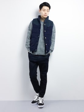 「NAVAL（ナバル）のアイテム（ジャケット/アウター）」を使った、Yさん（メンズ・184cm）の冬コーディネート