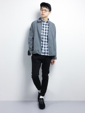 「Steven Alan（スティーブンアラン）のアイテム（デニムジャケット）」を使った、Yさん（メンズ・184cm）の冬コーディネート