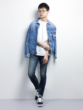 「G-STAR RAW（ジースターロゥ）のアイテム（デニムジャケット）」を使った、Yさん（メンズ・184cm）の冬コーディネート