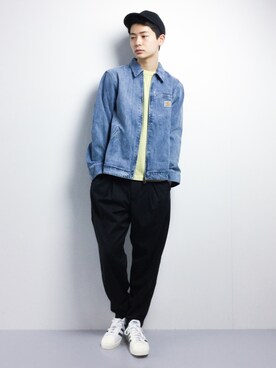 「Carhartt WIP（カーハートダブリューアイピー）のアイテム（ブルゾン）」を使った、Yさん（メンズ・184cm）の冬コーディネート