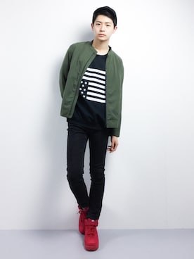 「Re Youth（リユース）のアイテム」を使った、Yさん（メンズ・184cm）の冬コーディネート