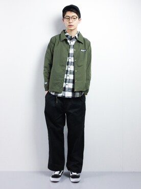 「CASPER JOHN AIVER（キャスパージョンアイバー）のアイテム（パンツ）」を使った、Yさん（メンズ・184cm）の冬コーディネート