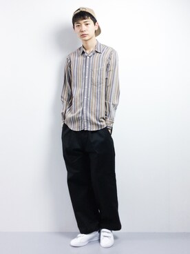 「Steven Alan（スティーブンアラン）のアイテム（帽子）」を使った、Yさん（メンズ・184cm）の冬コーディネート