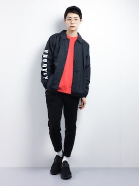 「GDC（ジーディーシー）のアイテム（ジャケット/アウター）」を使った、Yさん（メンズ・184cm）の冬コーディネート