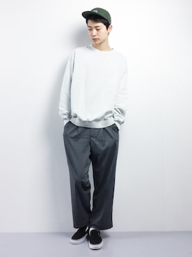 「ゆるゆる」｜「アイテム（キャップ）」を使った、Yさん（メンズ・184cm）の冬コーディネート