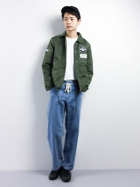 「UP START（アップスタート）のアイテム（ジャケット/アウター）」を使った、Yさん（メンズ・184cm）の冬コーディネート