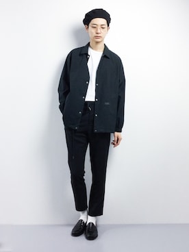 「CPH（シーピーエイチ）のアイテム（ハンチング/ベレー帽）」を使った、Yさん（メンズ・184cm）の春コーディネート