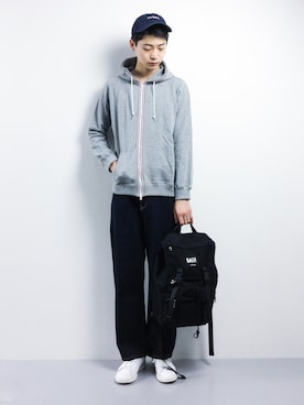 「bach（バッハ）のアイテム」を使った、Yさん（メンズ・184cm）の春コーディネート