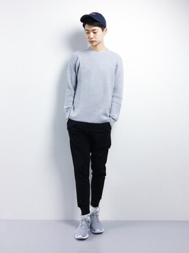 「MONKEY TIME（モンキータイム）のアイテム（帽子）」を使った、Yさん（メンズ・184cm）の春コーディネート