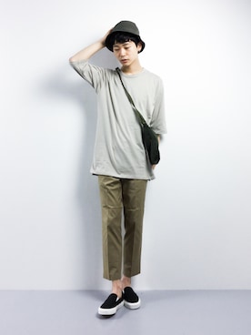 「CLAMP（クランプ）のアイテム（バッグ）」を使った、Yさん（メンズ・184cm）の春コーディネート