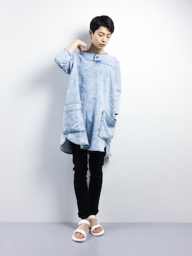 「NATAL DESIGN（ネイタルデザイン）のアイテム（Tシャツ/カットソー）」を使った、Yさん（メンズ・184cm）の春コーディネート