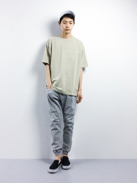 「SPINNS（スピンズ）のアイテム（帽子）」を使った、Yさん（メンズ・184cm）の春コーディネート