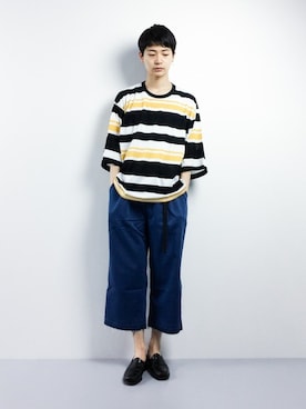 「SHAREEF（シャリーフ）のアイテム（トップス）」を使った、Yさん（メンズ・184cm）の春コーディネート