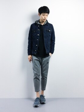 「GGD（ジージーディー）のアイテム（デニムジャケット）」を使った、Yさん（メンズ・184cm）の春コーディネート