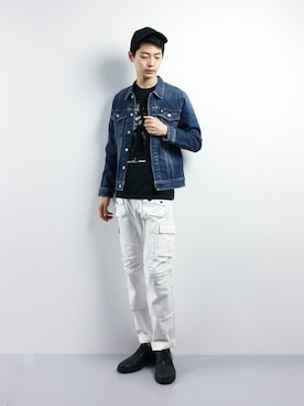 「EDWIN（エドウィン）のアイテム（ジャケット/アウター）」を使った、Yさん（メンズ・184cm）の春コーディネート