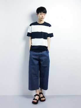 「SHIPS JET BLUE（シップスジェットブルー）のアイテム（Tシャツ/カットソー）」を使った、Yさん（メンズ・184cm）の春コーディネート