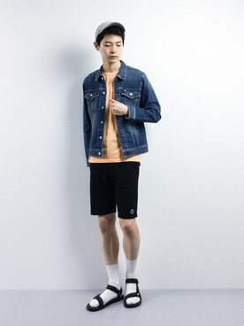 「EDWIN（エドウィン）のアイテム（ジャケット/アウター）」を使った、Yさん（メンズ・184cm）の春コーディネート