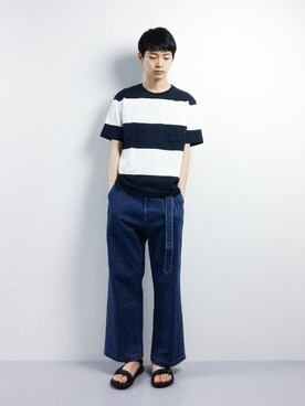 「SHIPS JET BLUE（シップスジェットブルー）のアイテム（Tシャツ/カットソー）」を使った、Yさん（メンズ・184cm）の春コーディネート