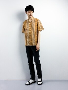 「LINE8（ラインエイト）のアイテム」を使った、Yさん（メンズ・184cm）の春コーディネート