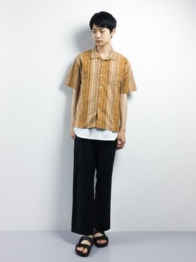 「MONKEY TIME（モンキータイム）のアイテム（タンクトップ）」を使った、Yさん（メンズ・184cm）の春コーディネート