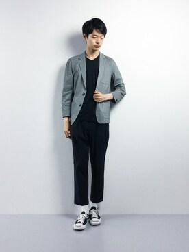 「SHIPS JET BLUE（シップスジェットブルー）のアイテム（ジャケット/アウター）」を使った、Yさん（メンズ・184cm）の春コーディネート