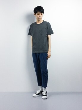 「ROXD（ロッド）のアイテム（スラックス）」を使った、Yさん（メンズ・184cm）の春コーディネート