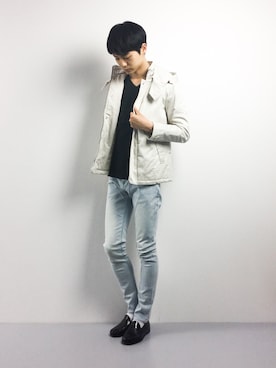 「MK MICHEL KLEIN HOMME （エムケーミッシェルクランオム）のアイテム（ブルゾン）」を使った、Yさん（メンズ・184cm）の春コーディネート