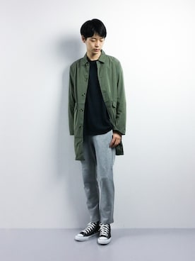 「URBAN RESEARCH Sonny Label（アーバンリサーチサニーレーベル）のアイテム（ステンカラーコート）」を使った、Yさん（メンズ・184cm）の春コーディネート