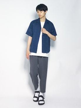 「AZUL by moussy（アズールバイマウジー）のアイテム」を使った、Yさん（メンズ・184cm）の夏コーディネート
