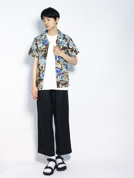 「AZUL by moussy（アズールバイマウジー）のアイテム」を使った、Yさん（メンズ・184cm）の夏コーディネート