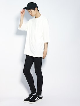 「MONKEY TIME（モンキータイム）のアイテム（デニムパンツ）」を使った、Yさん（メンズ・184cm）の夏コーディネート