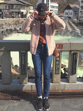 「草津温泉」｜MIDORIさん（レディース・177cm）の春コーディネート