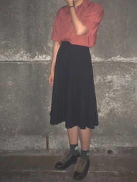 「Re:make（リメイク）のアイテム（シューズ）」を使った、MIDORIさん（レディース・177cm）の春コーディネート