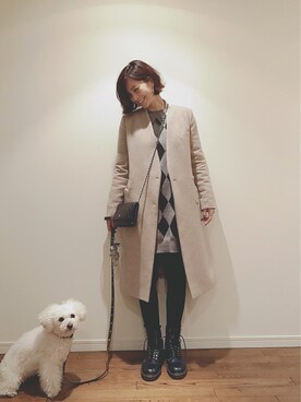 「alexanderwang（アレキサンダーワン）のアイテム（ワンピース/ドレス）」を使った、安田美沙子さん（レディース・162cm）の冬コーディネート