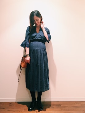 「nonnative（ノンネイティブ）のアイテム」を使った、安田美沙子さん（レディース・162cm）の春コーディネート