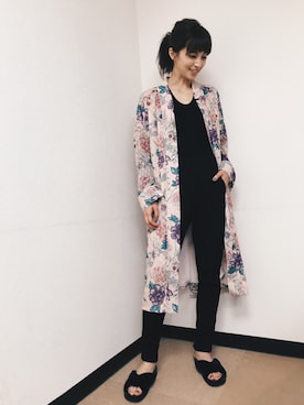 「styling/（スタイリング）のアイテム（その他アウター）」を使った、安田美沙子さん（レディース・162cm）の春コーディネート