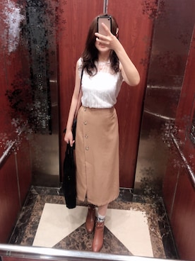 「コーディネート」｜「アイテム（ブーティ）」を使った、Sanaさん（レディース・165cm）の夏コーディネート