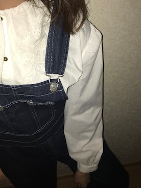 「SpRay（スプレイ）のアイテム（サロペット/オーバーオール）」を使った、みるくさん（レディース・168cm）の春コーディネート