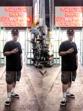 「CLOT（クロット）のアイテム（帽子）」を使った、lingk23さん（メンズ・171cm）の秋コーディネート