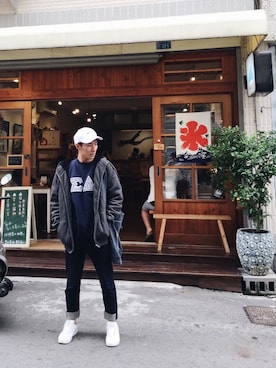 「Quiksilver（クイックシルバー）のアイテム（ジャケット/アウター）」を使った、秋刀さん（メンズ・167cm）の冬コーディネート