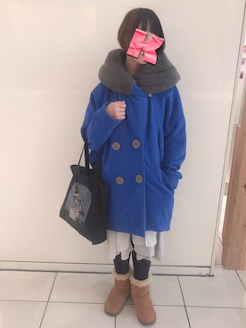 「gomme（ゴム）のアイテム（ワンピース/ドレス）」を使った、かはりーぬさん（レディース・153cm）の冬コーディネート