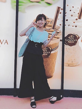「お買い物」｜「アイテム（サンダル）」を使った、Nemuさん（レディース・161cm）の夏コーディネート