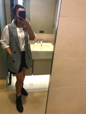 「N2（エヌドゥ）のアイテム」を使った、Kristin Auさん（レディース・155cm）の春コーディネート