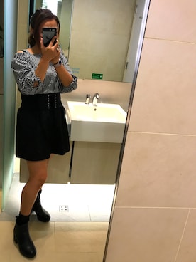 「HONEY（ハニー）のアイテム」を使った、Kristin Auさん（レディース・155cm）の夏コーディネート