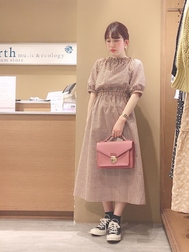 H a k iさん（レディース・154cm）の春コーディネート