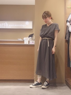 H a k iさん（レディース・154cm）の春コーディネート