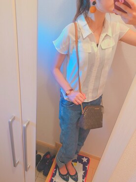 「ショッピング」｜「アイテム（アナログ腕時計）」を使った、ななさん（レディース・168cm）の夏コーディネート